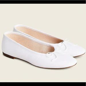New in box J. Crew Zoe white ballet flats Size 8 bridal